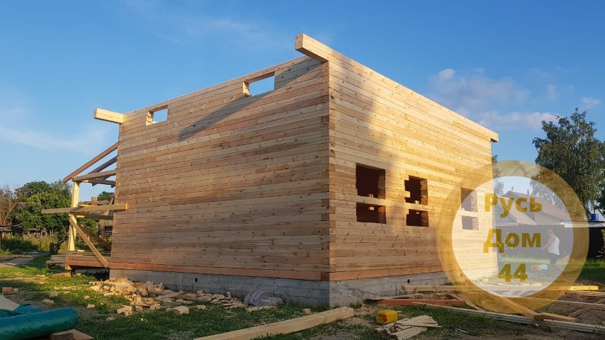 Дом из бруса двухэтажный 8х9 Клин-2-19