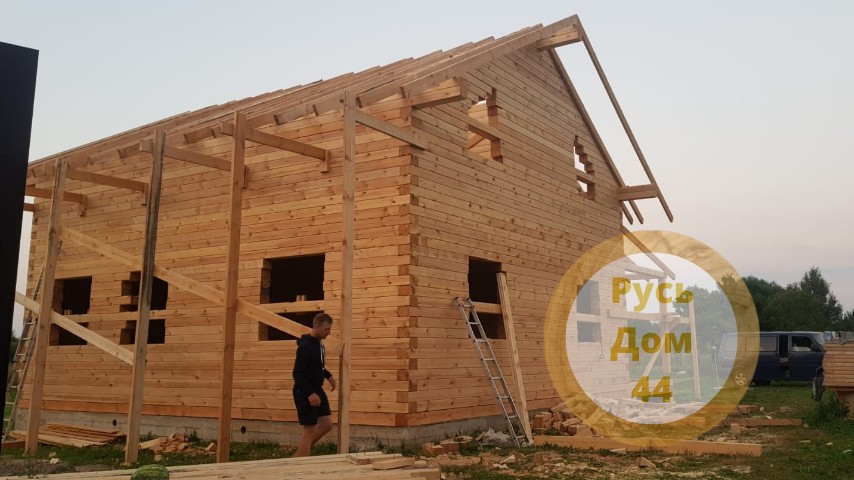 Дом из бруса двухэтажный 8х9 Клин-2-25