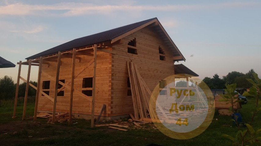 Дом из бруса двухэтажный 8х9 Клин-2-31